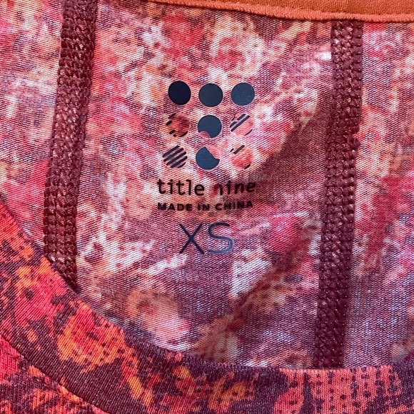 Title Nine Floral Red Sleeveless Top W’s XS - Picture 4 of 6